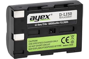 ayex D-Li50 akumulator kompatybilny z Pentax K110D K100D K-10D K-20D Konica Minolta A1 A2 5D 7D itp. Wydajny, niezawodny zamiennik NP-400