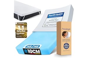 ‎ARENSBERGER Arensberger Matratzen Topper 140x200cm | Höhe 10cm Luxury | Härtegrad H2 H3 | Geltopper Memory Foam Matratzentopper mit waschbarem Bezug | Matratzenauflage | für Federkern & Schaumstoffmatratzen