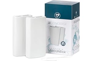 LE CONCIERGE® Heizkörper Luftbefeuchter [2er Set] - Keramik Wasserverdunster für die Heizung, Keramik Luftbefeuchter Heizkörper 350ml inclusive Haken