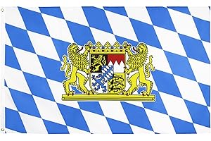 MOGADEE® Bayern Flagge, 90x150cm Bayern Fahne, Bayern Flagge mit 2 Messingösen, Geeignet für Indoor und Outdoor LGBTQ Events, Paraden und Dekorationen