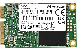 ‎TRANSCEND Transcend 64GB MSA230S SATA III 6Gb/s mSATA SSD 3D TLC NAND - TS64GMSA230S