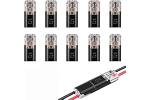 Hobeiy Connecteur Electrique Rapide, 10 Pièces, Connecteurs de Câble Voiture Étanches à 2 Broches, Compatible avec Câbles 18-22AWG