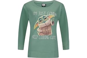 ONOMATO! Star Wars Yoda The Child damska bluza dla dorosłych, sweter zielony