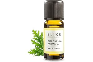 ‎ELIXR ELIXR Citronella Oil for Oil Burners, Diffuser & Aromatherapy - 100% Natural Essential Oil from Selected Lemongrasses - Gentle Made in Germany (10ml)