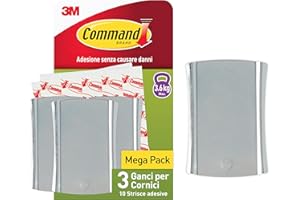 Command Jumbo uniwersalny samoprzylepny gwóźdź, 4 haczyki, 10 pasków samoprzylepnych – idealne do zawieszenia zęba piłowego, pierścienia D lub ramek zawieszonych na drucie, bez uszkodzeń