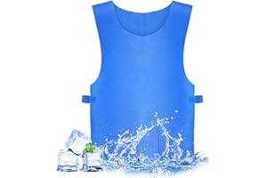 BBXWANG Gilet rinfrescante regolabile per uomo in estate, abbigliamento da donna per esterno a raffreddamento istantaneo con tasca, gilet rinfrescante per dissipazione del calore per le persone