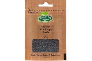 Organic Blue Poppy Seeds 50g by Hatton Hill Organic | Nutty & Versatile Baking Ingredient