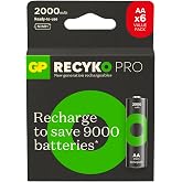 GP Batteries ReCyko Pro AA Kalem Ni-Mh Şarjlı Pil, 1.2 Volt, 6'lı Kart
