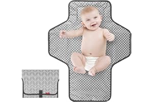 BABEBAY Portable Changing Pad for Baby|Travel baby changing pads for Moms, Dads|Waterproof Portable Changing Mat with Built-in Pillow|Excellent Baby Shower/Registry Gifts