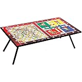 Capella Wooden Ludo, Snakes and Ladders Printed Foldable Multi-Purpose Bed-Study/Laptop Table (Multicolour)