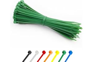 Abacus Range Small Cable Ties 2.5mm x 100mm, Pack of 100, Secure Self-Locking, 4” Nylon Zip Ties, High Tensile Strength Premium Green Cable Tie for Home, Office, Cables, Wires, Garden, DIY Projects