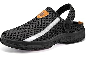 SISTTKE Mens Womens Breathable Mesh Slippers Casual Garden Clogs Comfortable Sandals Summer Shoes for Unisex