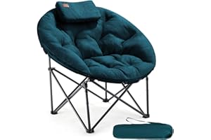 EVER ADVANCED Luxus Moonchair Chaise de Camping XXL Pliable Ronde - Charge 150 kg, Épaisse et Surdimensionnée pour l'Extérieur, le Jardin