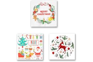 Haweeli Lot de 60 serviettes en papier pour décoration de table de Noël 33 x 33 cm