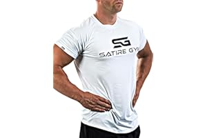 Satire Gym - Maglietta Uomo Aderente/Abbigliamento Sportivo Funzionale e ad Asciugatura Rapida per Uomo - Adatto Come T-Shirt Bodybuilding e da Palestra per allenamenti