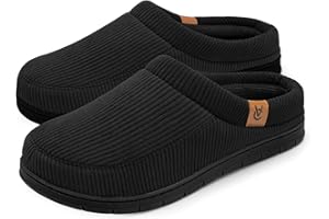 VeraCosy Chaussons Hommes Chaudes Mocassin Memory Foam Pantoufles d'hiver