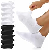 YouShow 10 Pairs Ankle Socks Men Women Breathable Socks | Cotton Short Socks Unisex, Elongated Heel, Comfortable and Soft, OE