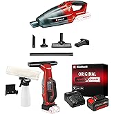 Einhell TE-VC 18 Li + BRILLIANTO Ak&uuml;l&uuml; El S&uuml;p&uuml;rgesi ve Cam temizleme Seti (4,0 Ah Ak&uuml; ve Şarj Cihazı Dahildir)