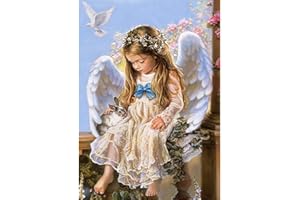 Zhujiehigh DIY 5D Diamond Paint Kits, Full Drill Diamond Arts and Crafts Pictures Painting for Adults and Kids, Crystal Rhinestone Cross Stitch Embroidery Kits for Home Wall Decor