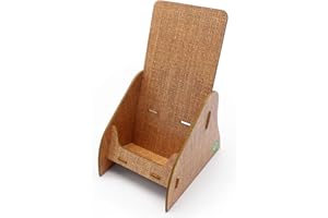 ‎STABLECO stableco 1x ökologischer Prospektständer DIN lang 10,5 x 21 cm vertikal mit 1 Fach stabiler Flyerständer im natural Design No Plastic! Just Paper! Prospekthalter, Postkartenständer schnell aufzubauen