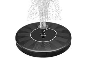 Felenny Solar Water Pump Anti-Clogging Round Solar Powered Fountain Pump for Garden Pond Aquarium