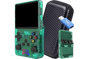 SVP FORMATS SVP Game - R36S Consola Retro Portatil PS1, n64, nDS, SuperN, GameB, Arcade, Atari, GBA, PSP Consola Portatil 40.000 Juegos Emulador Retro, Game Console, Videojuegos (Verde 128 GB + Estuche + USB)