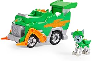 Paw Patrol | Veicolo Rescue Knights di Rocky | Camion per la Raccolta di rifiuti riciclabili con Personaggio Giochi Bambini dai 3 Anni in su