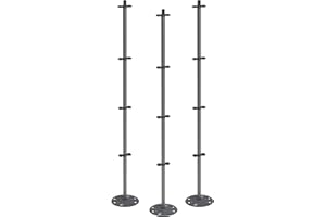 GUSTA GARDEN Tomato Buddy - 125cm Tomatenstab Rankhilfe Rankstab - für Tomaten Bohnen Klettergemüse - mit Befestigungshaken - hohe Stabilität - Standfuß - aus Aluminium - 3er Set