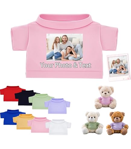 Lot De 4 Vêtements Pour Ours En Peluche Build A Bear 12-16 Pouces – Tenues Mignonnes Avec Capuche, Rouge, Bleu, Marron Pour Peluches