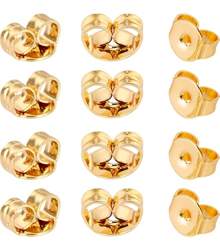 10 Paia Di Chiusure Per Orecchini In Argento 925 - Aeon Jewellery - Fermagli A Farfalla Di Sicurezza Con Panno Lucidante