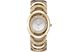 RORIOS Moda Mujer Relojes de Pulsera Dial Simulado Diamante Acero Inoxidable Relojes de Mujer Reloj de Dama