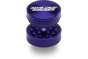Santa Cruz Shredder Metal Herb Grinder Knurled Top for Stronger Grip 2-Piece 2.2" (Purple)