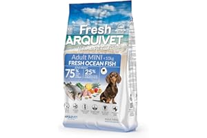 Arquivet Fresh Mini Ocean Fish - Poisson Frais de l'océan - Nourriture Semi-Humide pour Chiens de Petite Race - 2,5 kg