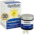 Optibac Probiotics Every Day EXTRA - High Strength Vegan Digestive Probiotic Supplement with 20 Billion Bacterial Cultures - 30 Capsules