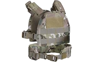 KODENOR Kids Molle Airsoft Paintball Combat Vest with Waist Belt Outdoor Training