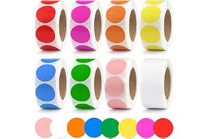 BAERTMY Okrągłe naklejki do pastylki okrągłe naklejki 25 mm okrągłe etykiety naklejki 4000 szt. etykiet okrągłe wielokolorowe naklejki gumki etykiety kolor