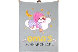 MestectPET Oma Geschenk, Personalisierte Decke Geschenk zum Geburtstag Muttertag Weihnachten für Oma von Enkelin und Enkel,1.4 * 1.8 M