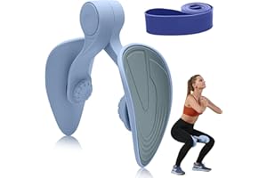 JUUFLA Oberschenkeltrainer für Frauen–Kegelübungen für Innere Oberschenkel, Beckenboden Trainer mit Widerstandsband, Bein Trainingsgerät Hüft- und Beckentrainer für Heim-Fitnessstudio