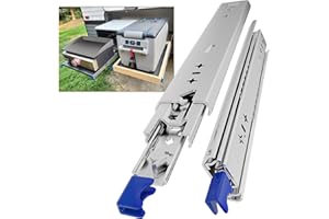 AOLISHENG Guide per cassetti pesanti estrazione totale, con serratura, Carico massimo 120kg, 300 350 400 450 500 550 600 650 700 750 800 850 900 950 1000mm 1 paio