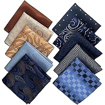 Yamoloz 5er Set Einstecktücher Herren - Weiche Tücher 25x25cm Mehrfarbig