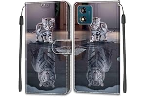 KENHONER Phone Case for Motorola Moto E13, Magnetic Closure Cover Case Card Slots Kickstand Shockproof Protective Case for Motorola Moto E13