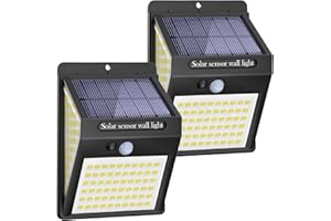 Luce Solare LED Esterno,litogo[2 Pezzi] 140LED Luci Solari Lampade Faretti Solari a LED da Esterno Sensore di Movimento IP65 Impermeabile 3 Modalità per Giardino, Parete Wireless Risparmio Energetico