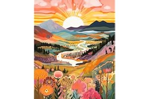 YALKIN Paint by Numbers for Adults Kits, Landscape Painting by Number Kits On Canvas,Without Frame DIY Color Oil Painting Acrylic Paints,Home Wall Decor 16x20in/40x50cm