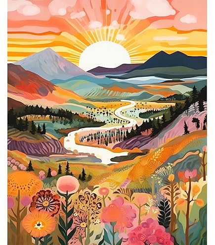 YALKIN Kit De Peinture Par Numéros Pour Adultes, Peinture Par Numéros Sur Toile, Sans Cadre, Peinture à L'huile Colorée, Peinture Acrylique