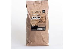 Alflora 2KG Premium Wood Wool Handmade Firelighters - 100% Natural, Eco-Friendly, Sustainable - Quick & Safe Lighting - Clean, Odourless, Longer Burning - Indoor & Outdoor Uses