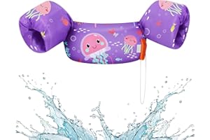 HeySplash Gilet de Flottement de Natation, Gilet de Natation avec Sangle Réglable pour Enfants 20-50/22-70 Lbs, Brassard d'apprentissage à la Natation Flotteur de Piscine avec Sifflet
