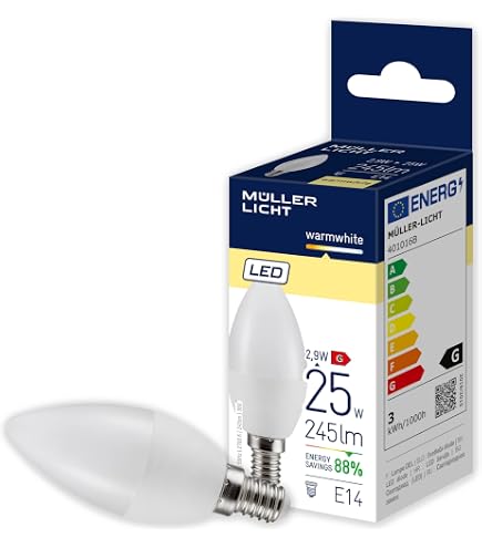 4er Pack E14 LED Kerzenlampen – 5 Watt, Warmweiß (3000K), 450 Lumen | Ersetzt 50W Glühbirne