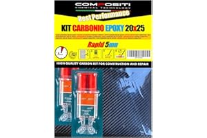 Compositi Kit de fibra de carbono y resina epoxi, epoxi y fibra de carbono