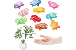 CHDZSW 10 Stück Mini Leuchtende Nachtlicht Schildkröte, Leuchtende Harz Schildkröten, Mini Turtle, Glühende Kleine Meerestiere, Charmante Meerestiere für Topfdekoration Garten Landschaft Aquarium