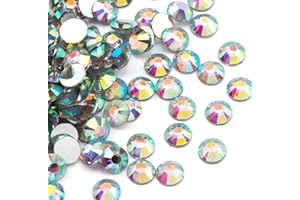 Yixinly 3000 Stück SS20 5mm Strasssteine, Glitzersteine Runde Kristalle Steinchen für Nägel, DIY-Dekoration, Kleidung, Handyhüllen, Schuhe, Taschen (Weiß-AB)